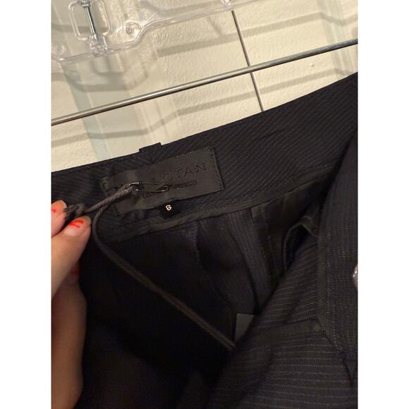 NEW! Nili Lotan 8 Wool Pinstripe Chelsea Pants $595 High Waist Straight Leg Navy - Picture 11 of 11